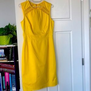 Calvin Klein yellow sleeveless dress, size 2